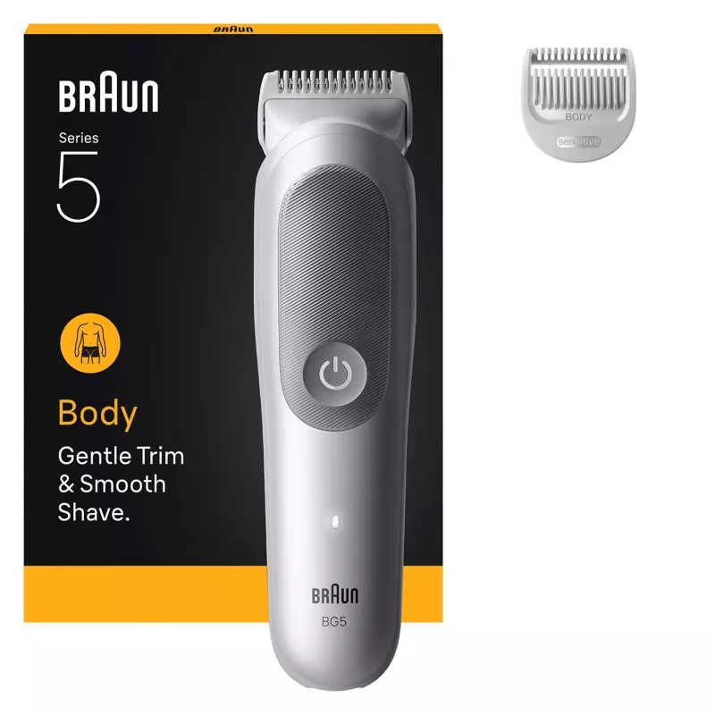 BRAUN BG 5500 244787 kūno kirpimo mašinėlė – vandeniui atsparus įkraunamas kūno trimeris