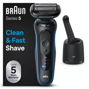 Braun Series 5 52-B7000cc folijos skustuvas su trimeriu, juodas, Li-Ion baterija