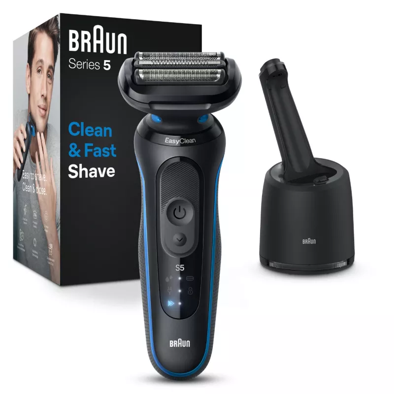 Braun Series 5 52-B7000cc folijos skustuvas su trimeriu, juodas, Li-Ion baterija