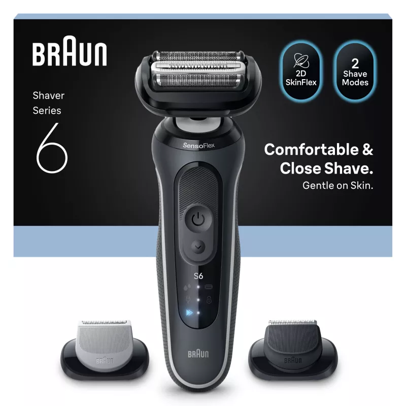BRAUN Series 6 62‑G1650s elektrinis skustuvas folijinis, juodas