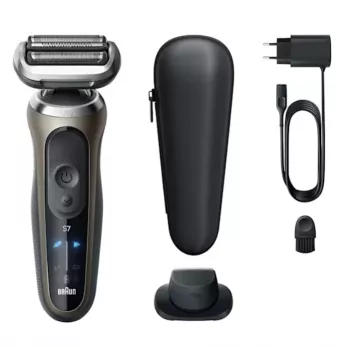 Braun Series 7 72-C1200s elektrinis skustuvas – šlapiam ir sausam skutimuisi, juodos/bronzos spalvos, nerūdijantis plienas