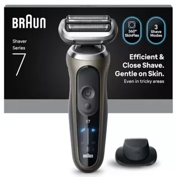 Braun Series 7 72-C1200s elektrinis skustuvas – šlapiam ir sausam skutimuisi, juodos/bronzos spalvos, nerūdijantis plienas