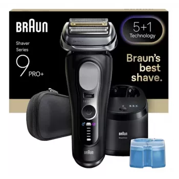 Folijinis skustuvas Braun Series 9 Pro+ 9660CC juodas sidabrinis nerūdijantis plienas