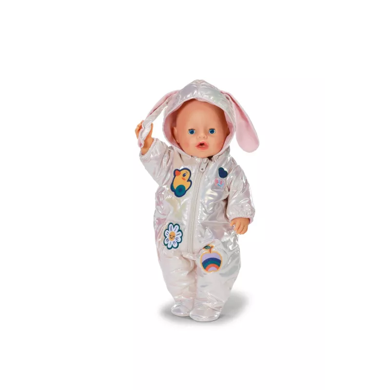 Žaislinis kombinezonas lėlei Peterkin BABY born Winter Suit Cream, 43 cm, sulankstomas, nuo 3 m.