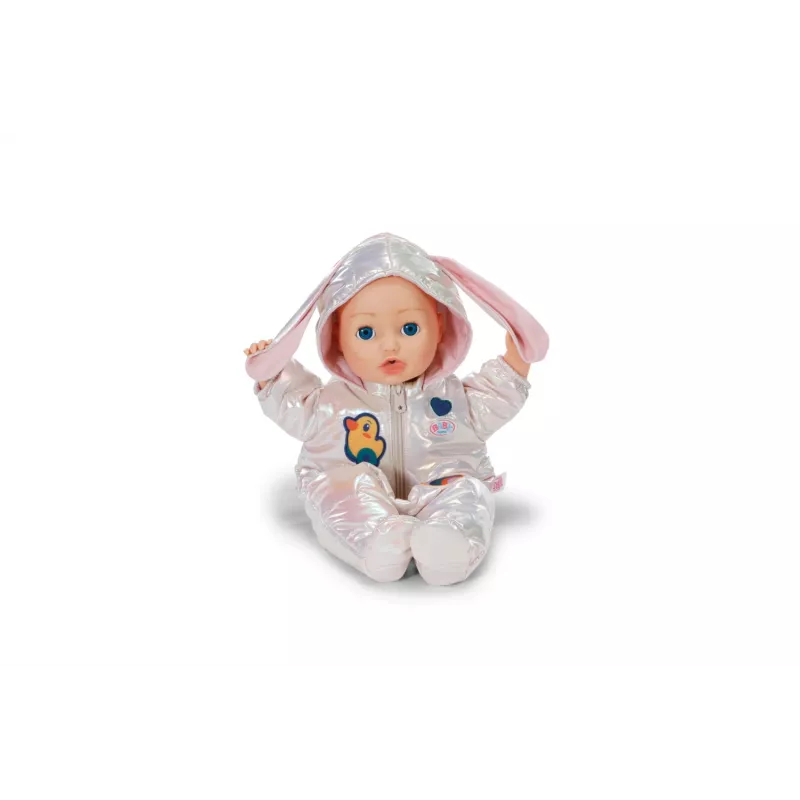 Žaislinis kombinezonas lėlei Peterkin BABY born Winter Suit Cream, 43 cm, sulankstomas, nuo 3 m.