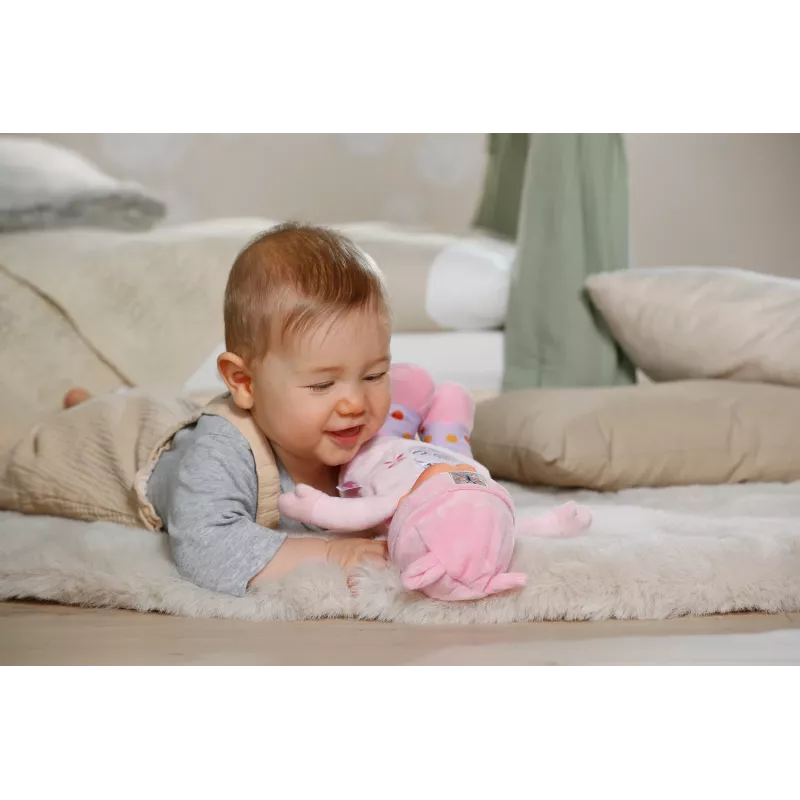 Zapf BABY born for babies Sweetie Pink 30 cm – minkštas kūdikio lėlė su barškučiu, 300 mm, įvairiaspalvė