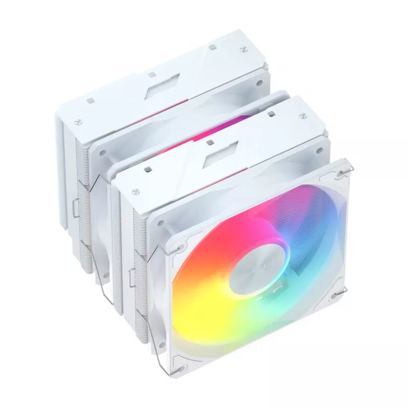 FSP MP7-WA oru aušinamas procesoriaus aušintuvas, 120 mm, 800–1800 aps./min., 32 dB, LGA1851/1700/1200, AM4/AM5, baltas