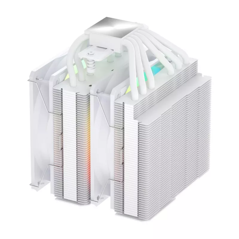 FSP MP7-WA oru aušinamas procesoriaus aušintuvas, 120 mm, 800–1800 aps./min., 32 dB, LGA1851/1700/1200, AM4/AM5, baltas