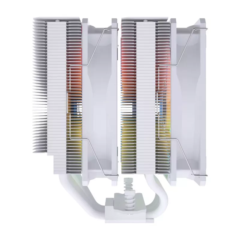 FSP MP7-WA oru aušinamas procesoriaus aušintuvas, 120 mm, 800–1800 aps./min., 32 dB, LGA1851/1700/1200, AM4/AM5, baltas