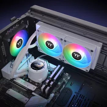 THERMALTAKE vandens aušinimas TH240 V2 Ultra ARGB Sync viskas viename skystinis aušintuvas - balta versija