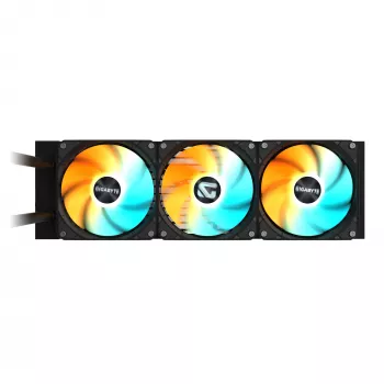 GIGABYTE GAMING 360 skystas aušintuvas CPU – 3x120 mm ARGB ventiliatoriai, slydimo fiksavimo mechanizmas, DAISY-CHAIN, suderinamas su Intel LGA 1851 ir AMD AM5