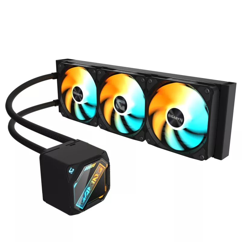 GIGABYTE GAMING 360 skystas aušintuvas CPU – 3x120 mm ARGB ventiliatoriai, slydimo fiksavimo mechanizmas, DAISY-CHAIN, suderinamas su Intel LGA 1851 ir AMD AM5