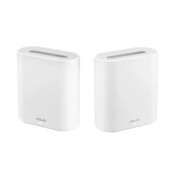 ASUS EBM68(2PK) – Expert WiFi triju dažnių juostų (2,4 GHz / 5 GHz / 5 GHz) Wi-Fi 6 (802.11ax) baltas 3 vidinės antenos