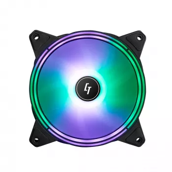 Chieftec NF-1225RGB kompiuterio aušinimo sistema Korpuso ventiliatorius 12 cm Juoda 1 vnt.