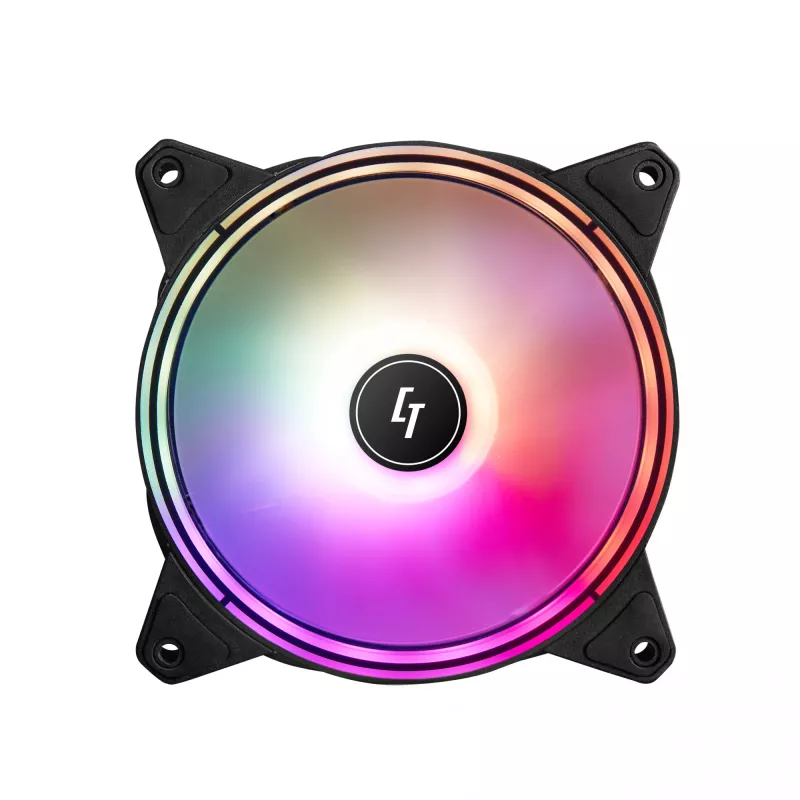 Chieftec NF-1225RGB kompiuterio aušinimo sistema Korpuso ventiliatorius 12 cm Juoda 1 vnt.