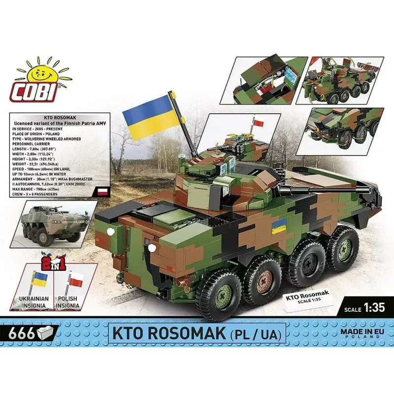 Konstruktorius Cobi KTO Rosomak 2-in-1 (COBI-2629)