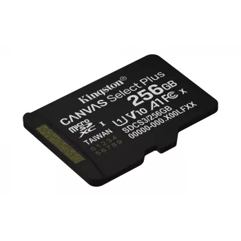 Kingston Technology 256GB microSDXC Canvas Select Plus Gen3 150R A1 vienetinis paketas be adapterio