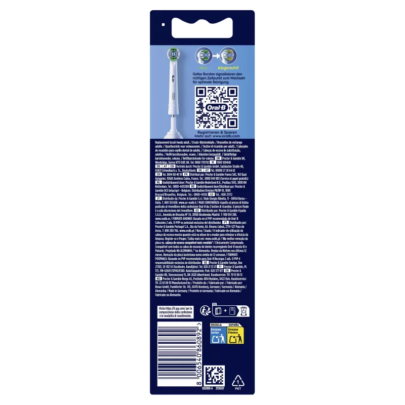 Dantų šepetėlio galvutės Braun Oral-B Pro Precision Clean 6 vnt.