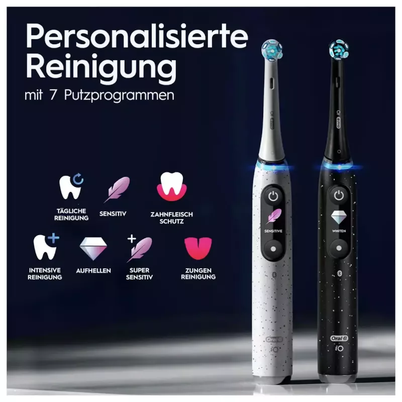 Oral-B iO iO10 suaugusiųjų besisukantis dantų šepetėlis Juodas