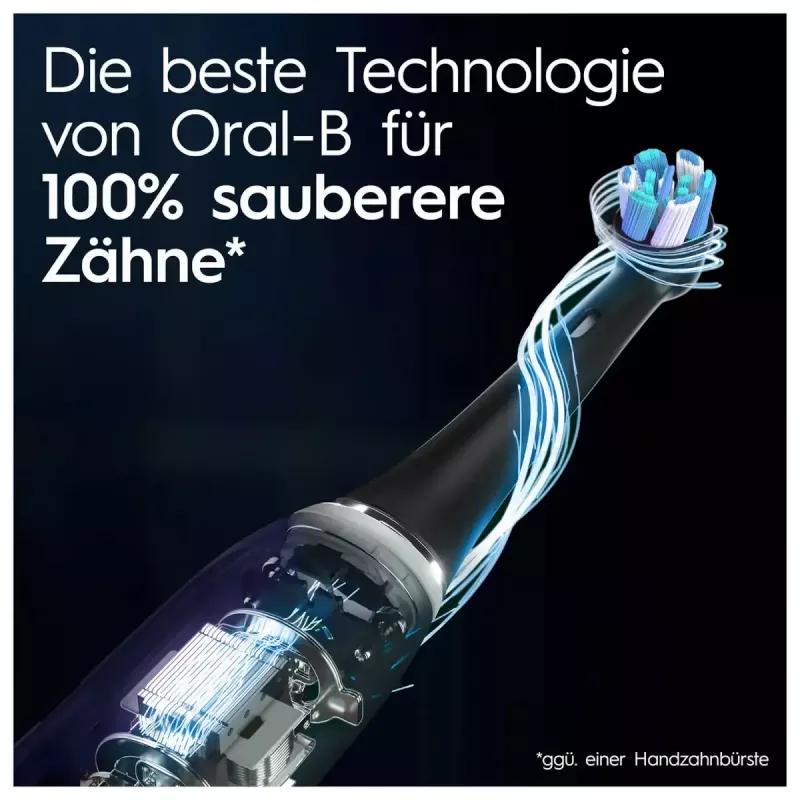 Oral-B iO iO10 suaugusiųjų besisukantis dantų šepetėlis Juodas