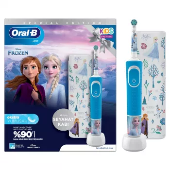 Oral-B Vitality Pro Frozen besisukanti-osciliuojanti dantų šepetėlis vaikams, juoda, pilka