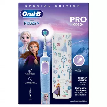 Oral-B Vitality Pro Frozen besisukanti-osciliuojanti dantų šepetėlis vaikams, juoda, pilka