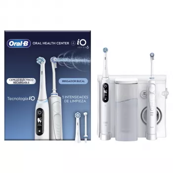Sukamasis-svyruojantis dantų šepetėlis Oral-B iO6 Baltas Suaugusiems Akumuliatorinis 2 šepetėlių galvutės