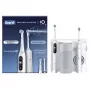 Oral-B iO6 elektrinis dantų šepetėlis su OxyJet burnos irigatoriaus rinkiniu, baltas