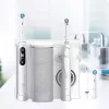 Oral-B iO6 elektrinis dantų šepetėlis su OxyJet burnos irigatoriaus rinkiniu, baltas