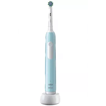 Oral-B Pro 1 Cross Action suaugusiųjų sukamoji dantų šepetėlis, mėlyna, balta