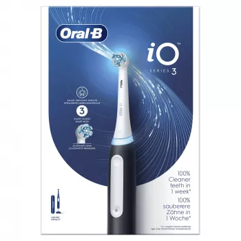 Oral-B elektrinis dantų šepetėlis suaugusiems besisukantis-osciliuojantis juodas baltas