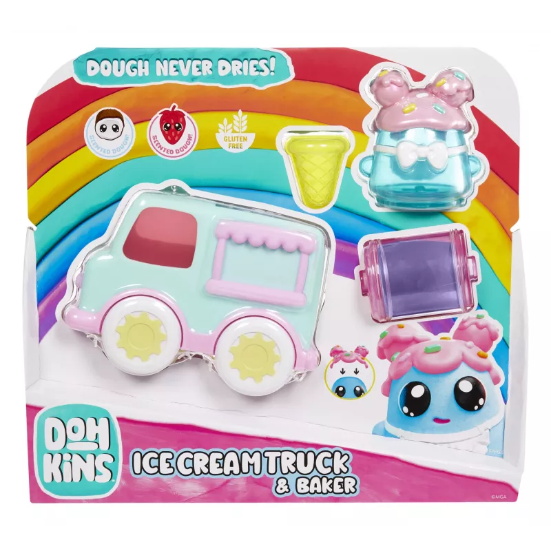 MGA Entertainment DohKins ledų furgonėlis ir kepėjas – modelino rinkinys, įvairiaspalvis, vaikams nuo 3 iki 99 metų
