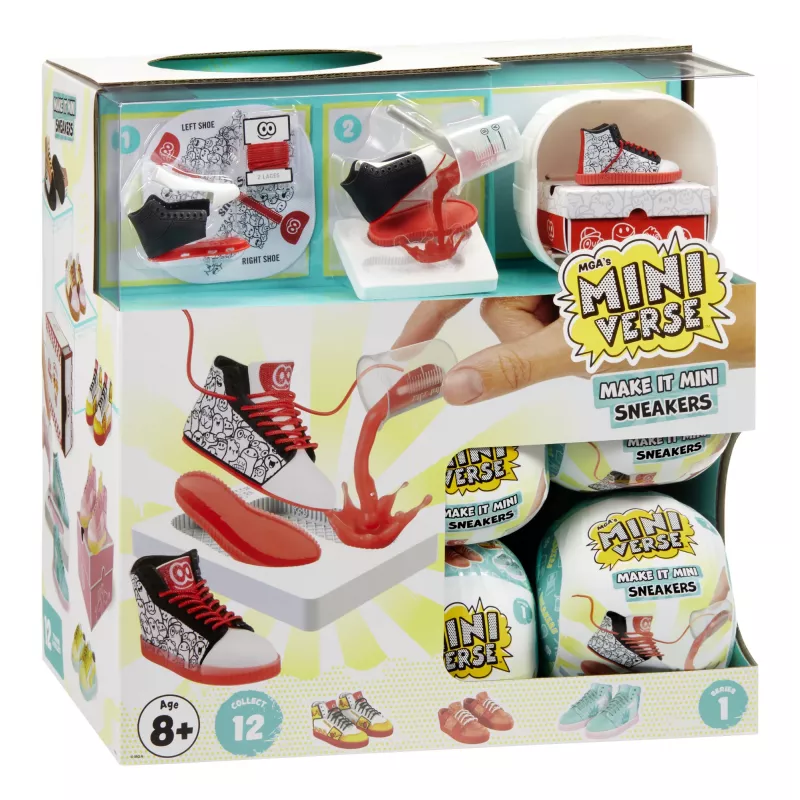 Miniverse Make It Mini Sneakers PDQ, 8 metų, Įvairiaspalvis, Plastikas