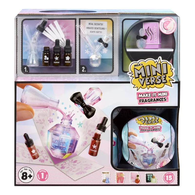 Miniverse Make It Mini Fragrances PDQ – vaikiškas kvepalų gaminimo rinkinys, 8 m., įvairiaspalvis