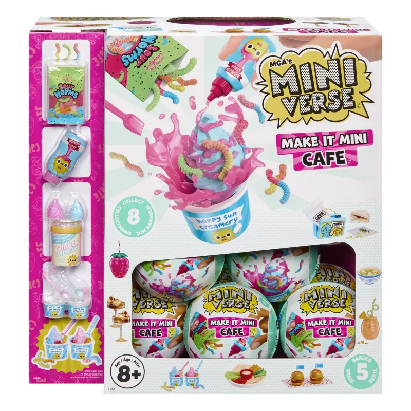 Miniverse Make It Mini Foods: Cafe in PDQ Series 5 (Wave A), 8 m., Įvairiaspalvis, Plastikas