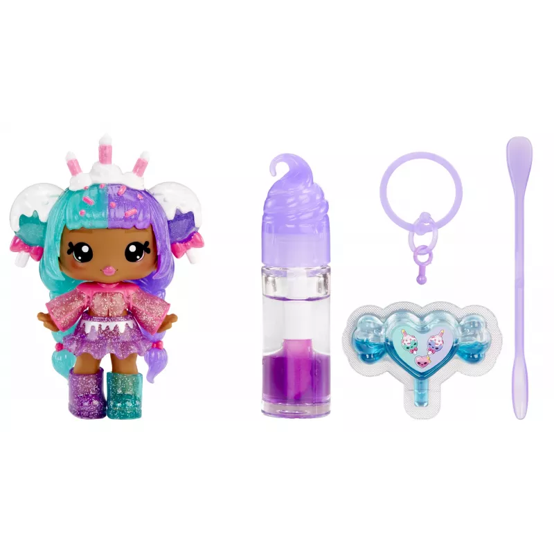 MGA Entertainment Yummiland Paslaptingas Lūpų Blizgesio Lėlė - Carly Cakepop