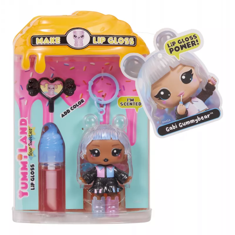 MGA Entertainment Yummiland lūpų blizgesio lėlė Sour Sweeties – Gabi Gummybear