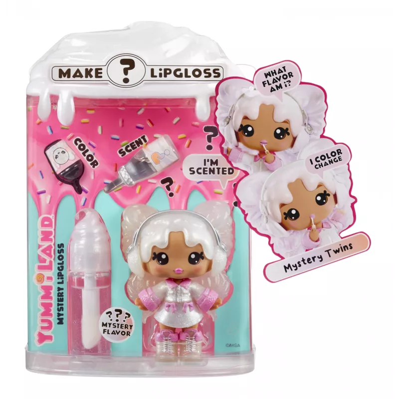 MGA Entertainment Yummiland Lip Gloss Lėlė Serija 2 – Misterijos Chase 2 (Neopolitan/Avery Ice Cream)
