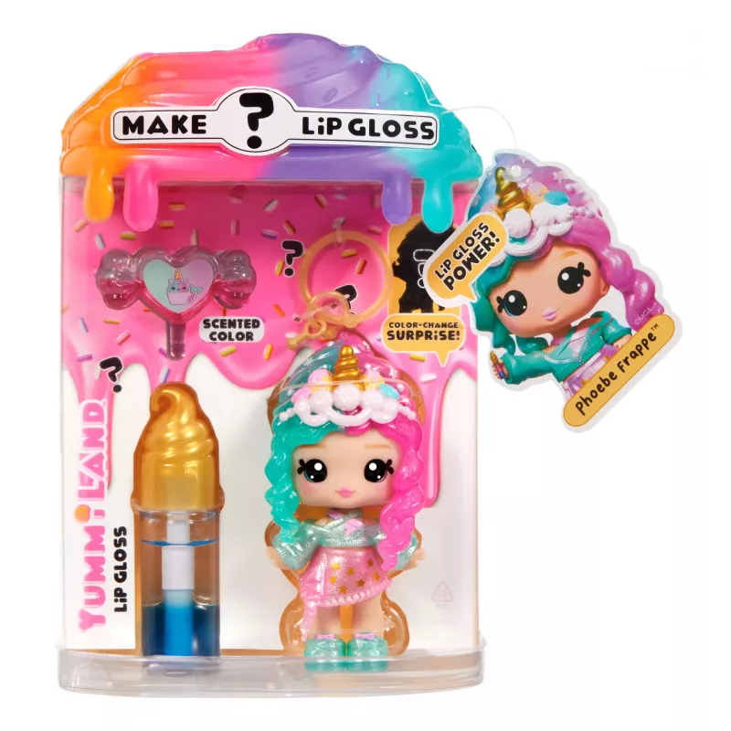 MGA Entertainment Yummiland paslaptingas lūpų blizgesio lėlė - Phoebe Frappe