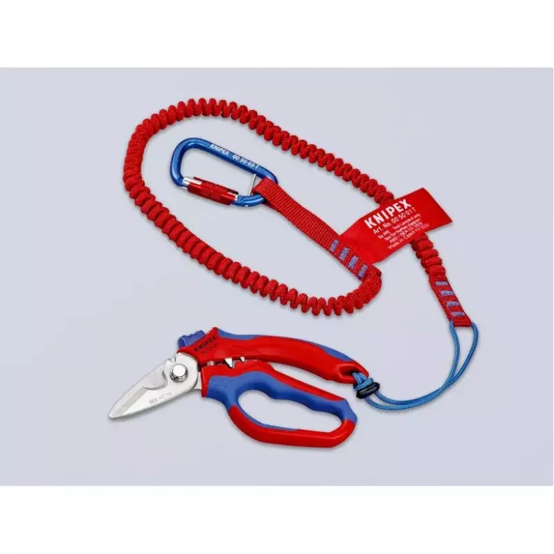 Knipex 95 05 20 SB replės, nerūdijančio plieno ašmenys, plastikinė rankena, mėlyna/raudona