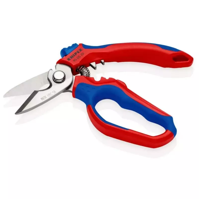 Knipex 95 05 20 SB replės, nerūdijančio plieno ašmenys, plastikinė rankena, mėlyna/raudona