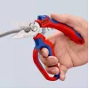 Knipex 95 05 20 SB replės, nerūdijančio plieno ašmenys, plastikinė rankena, mėlyna/raudona