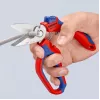 Knipex 95 05 20 SB replės, nerūdijančio plieno ašmenys, plastikinė rankena, mėlyna/raudona