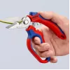 Knipex 95 05 20 SB replės, nerūdijančio plieno ašmenys, plastikinė rankena, mėlyna/raudona