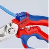 Knipex 95 05 20 SB replės, nerūdijančio plieno ašmenys, plastikinė rankena, mėlyna/raudona