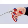 Knipex 95 05 20 SB replės, nerūdijančio plieno ašmenys, plastikinė rankena, mėlyna/raudona