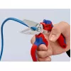 Knipex 95 05 20 SB replės, nerūdijančio plieno ašmenys, plastikinė rankena, mėlyna/raudona