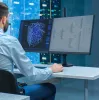 ERGOTRON LX dvigubas staklinis laikiklis, aukštas stulpas (matinė juoda)