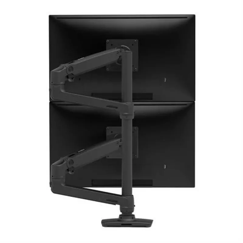 ERGOTRON LX dvigubas staklinis laikiklis, aukštas stulpas (matinė juoda)