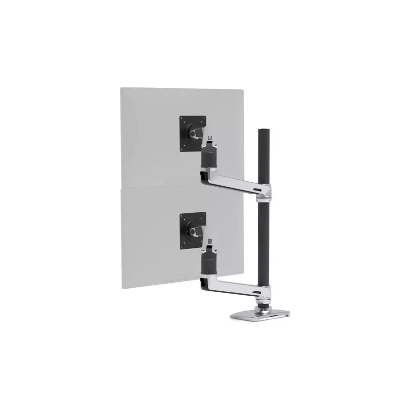 Ergotron LX Series LX dviguba sukraunama ranka aukštas stulpas 101,6 cm aliumininis spaustukas 20 kg